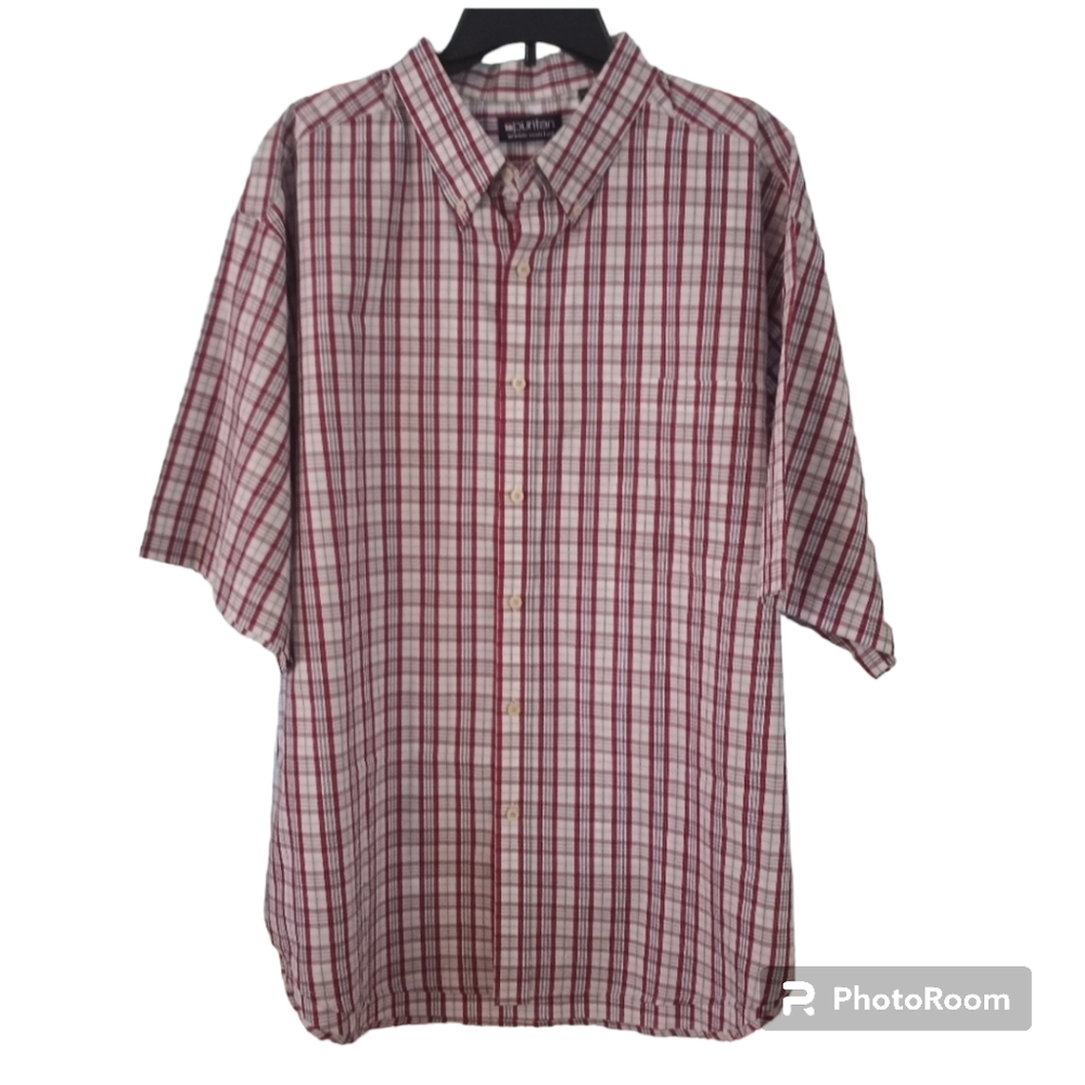 Puritan Plaid Button Up Short Sleeve 2XL